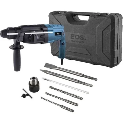 Martelete Perfurador Rompedor sds Plus Profissional eos MaxPro 850W 220V + Maleta e Acessórios