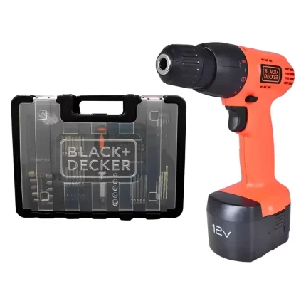 Kit Parafusadeira/Furadeira a Bateria 12V com Carregador Maleta e Acessórios – BLACK+DECKER-CD121K100