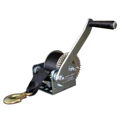 Guincho Manual Com Catraca Fita 1650 Lbs Arraste Carreta Barcos Jet Ski 750kg